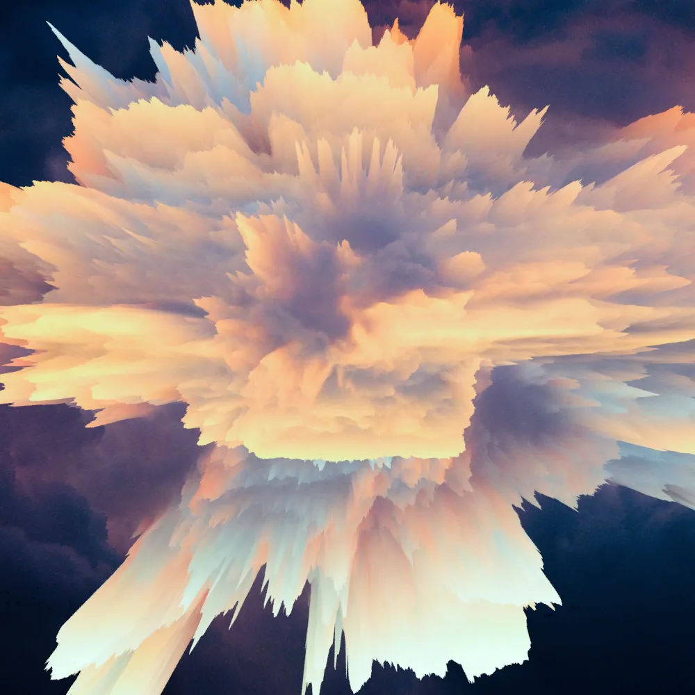 An abstract sky distorted in Blender