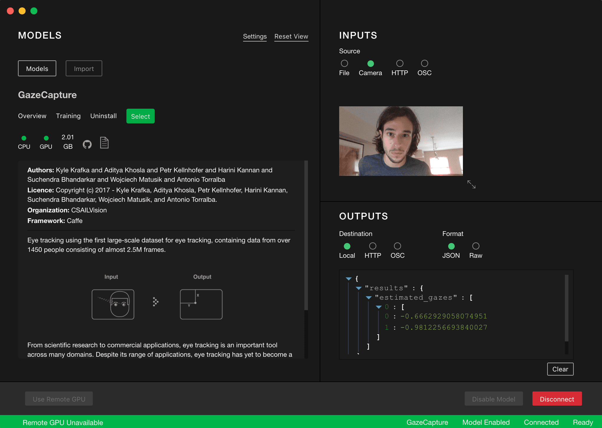 The RunwayML user interface