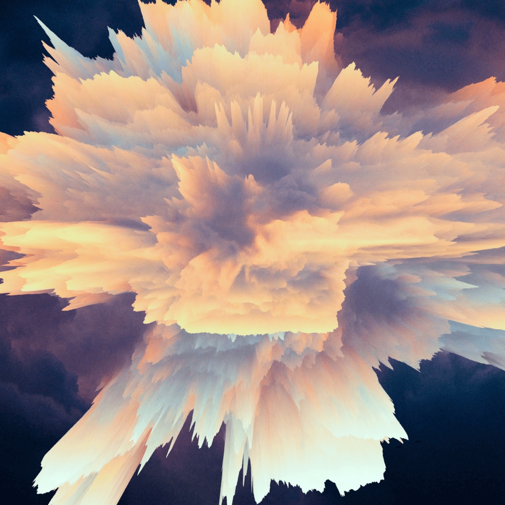 An abstract sky distorted in Blender